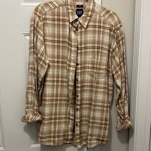 GAP women’s oversized big flannel shirt